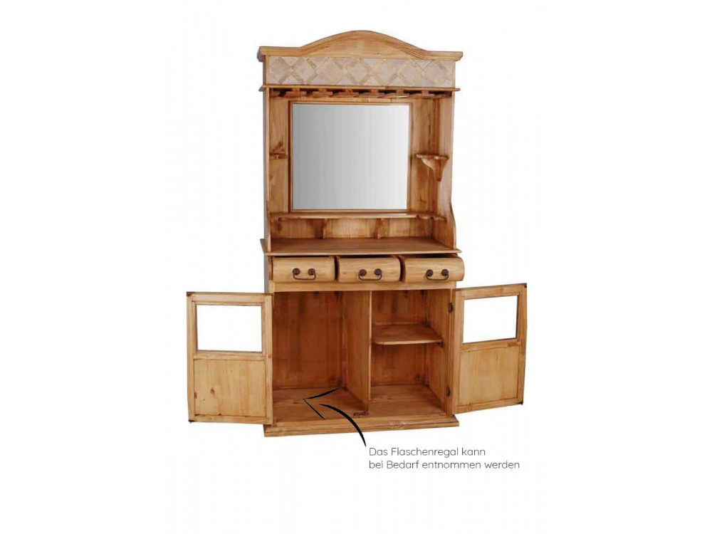 Barschrank Mexico Möbel Landhaus Pinie Honig