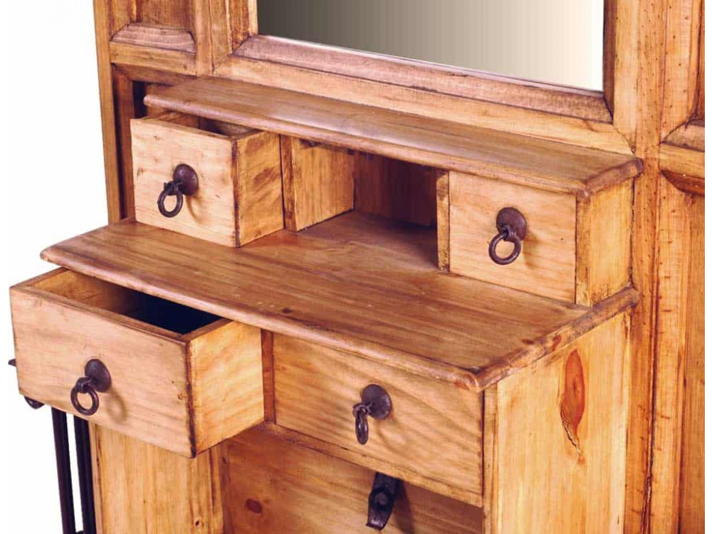 Garderobenschrank Mexico Möbel Landhaus Pinie Honig