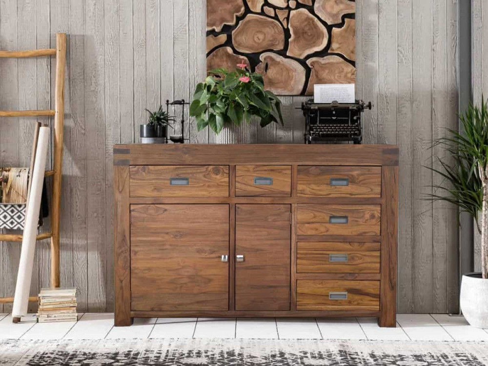 Sideboard Masala Modern Teak Dunkelbraun