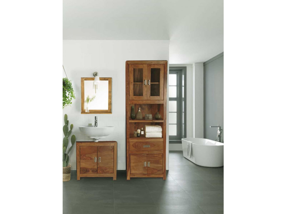 Spiegel Bhatang Modern Teak Braun