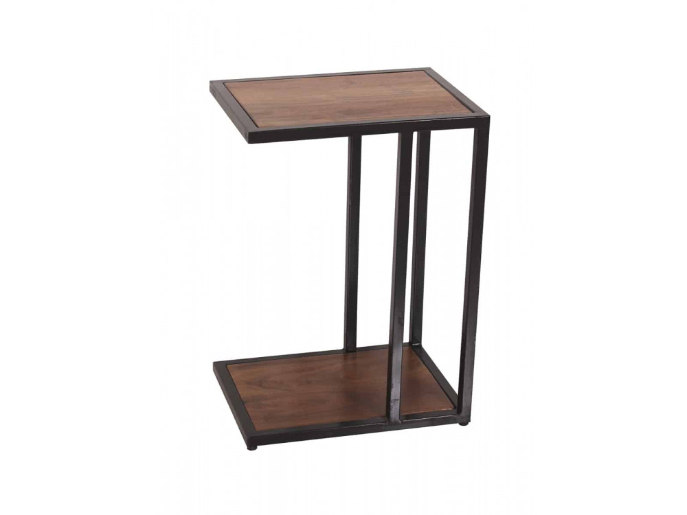 Beistelltisch Madras Modern Massivholz Metall Akazie Braun