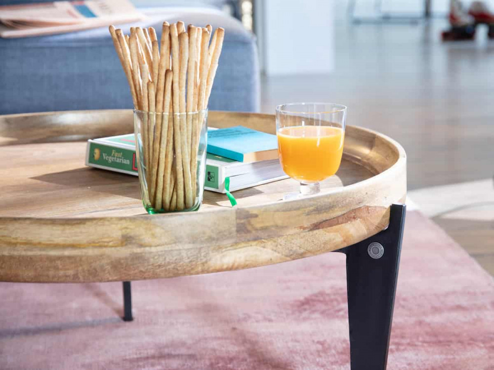 Beistelltisch Tom Tailor Modern Massivholz Metall Mango Braun