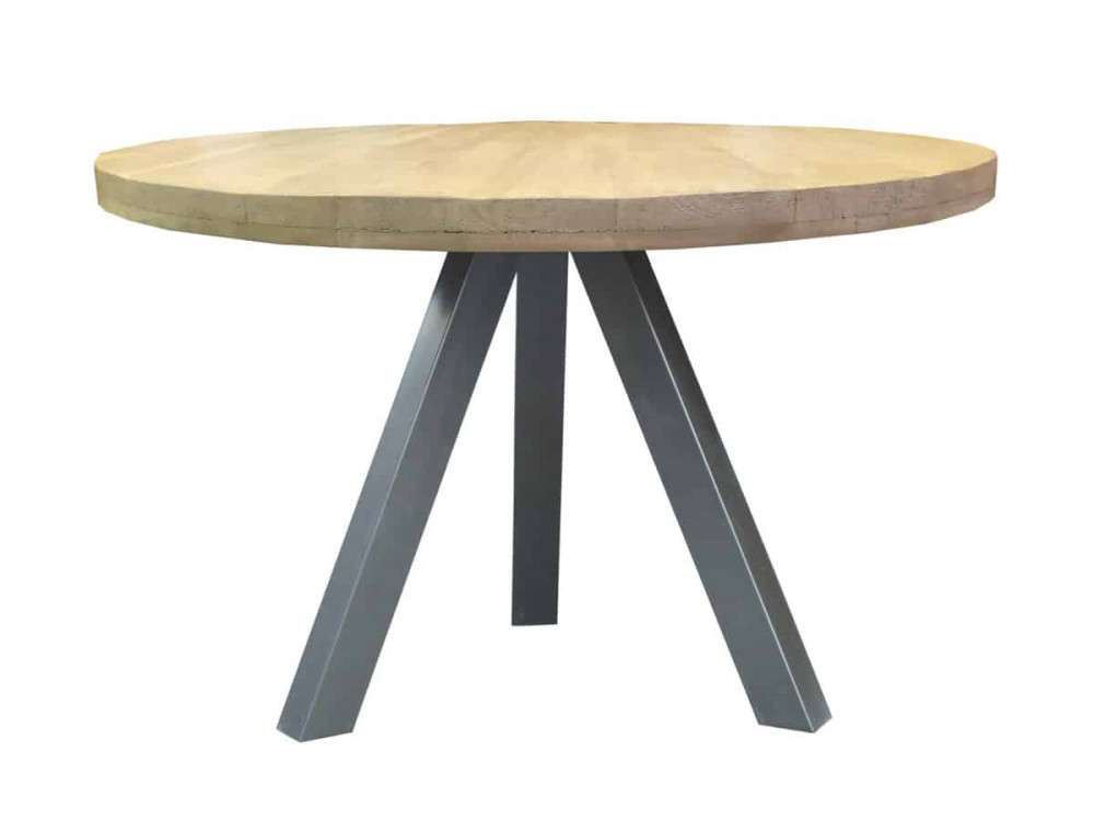 Esstisch  Modern Massivholz Metall Mango Hellbraun