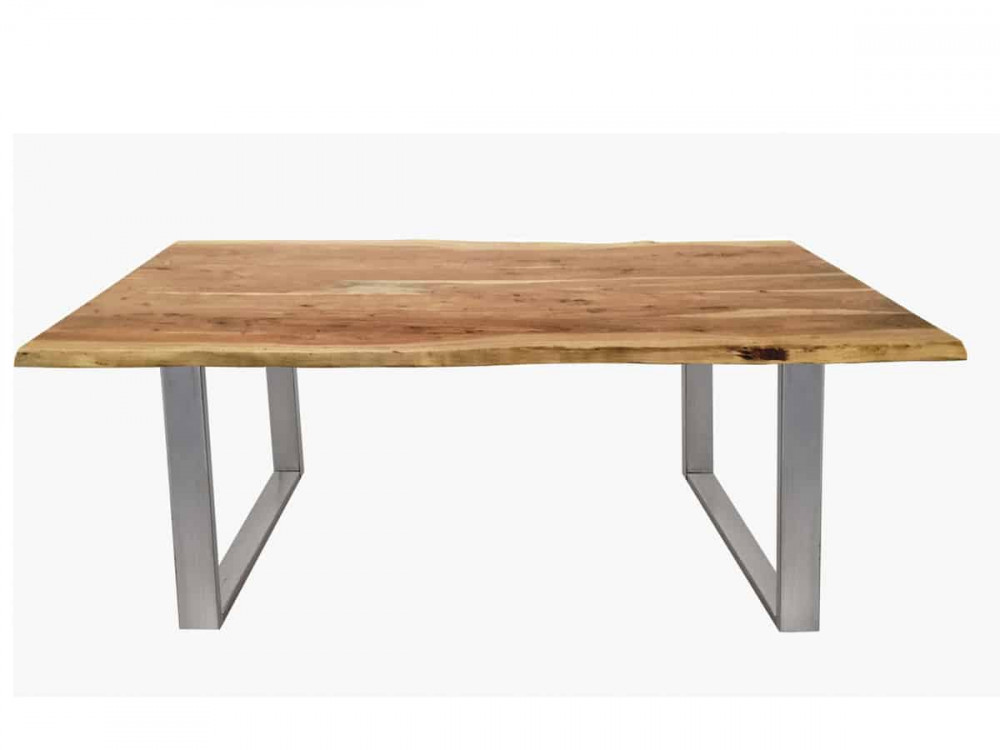 Esstisch Vanaja Modern Massivholz Metall Akazie Braun