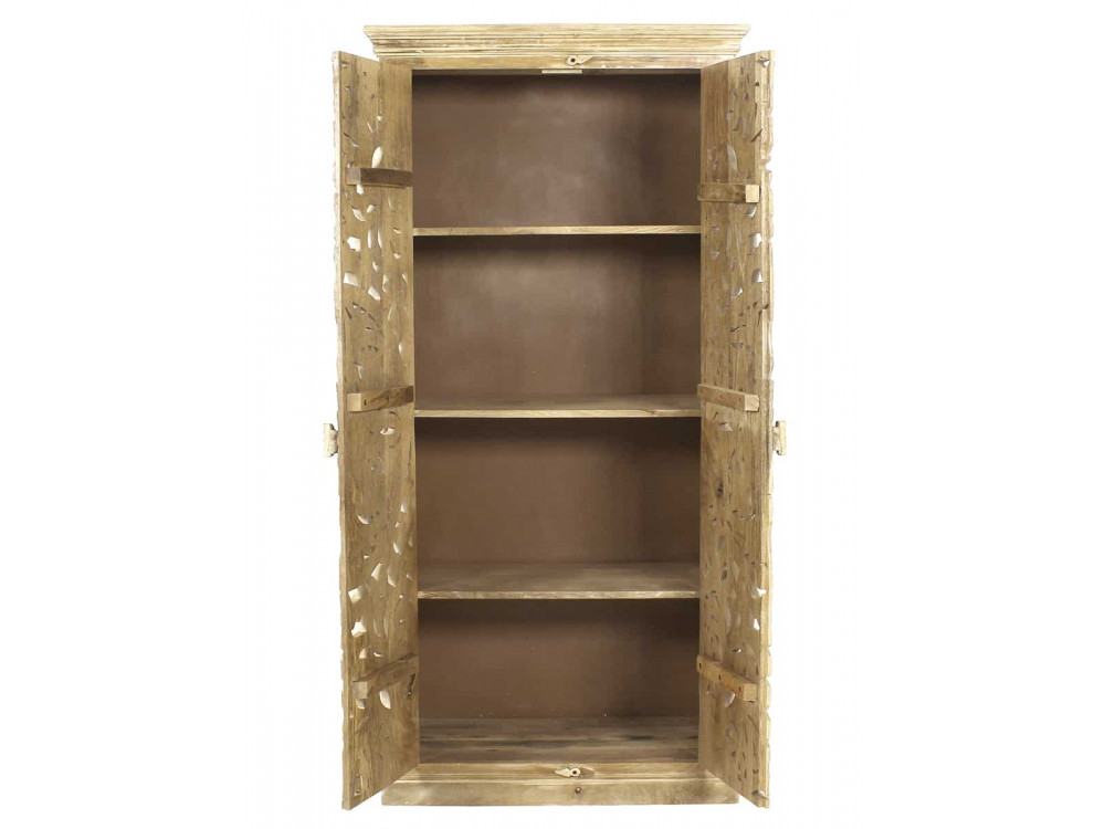 Garderobenschrank Varanasi Modern Massivholz Mango Natur