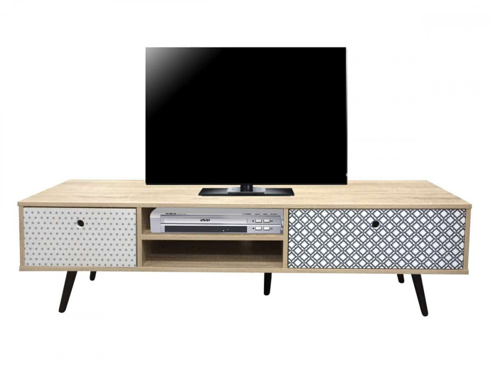 Lowboard Benton Modern MDF Metall Braun