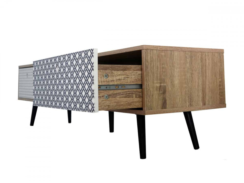 Lowboard Benton Modern MDF Metall Braun