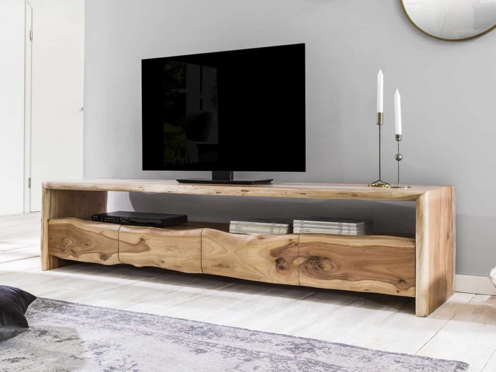 Lowboard  Modern Massivholz Akazie Akazie natur