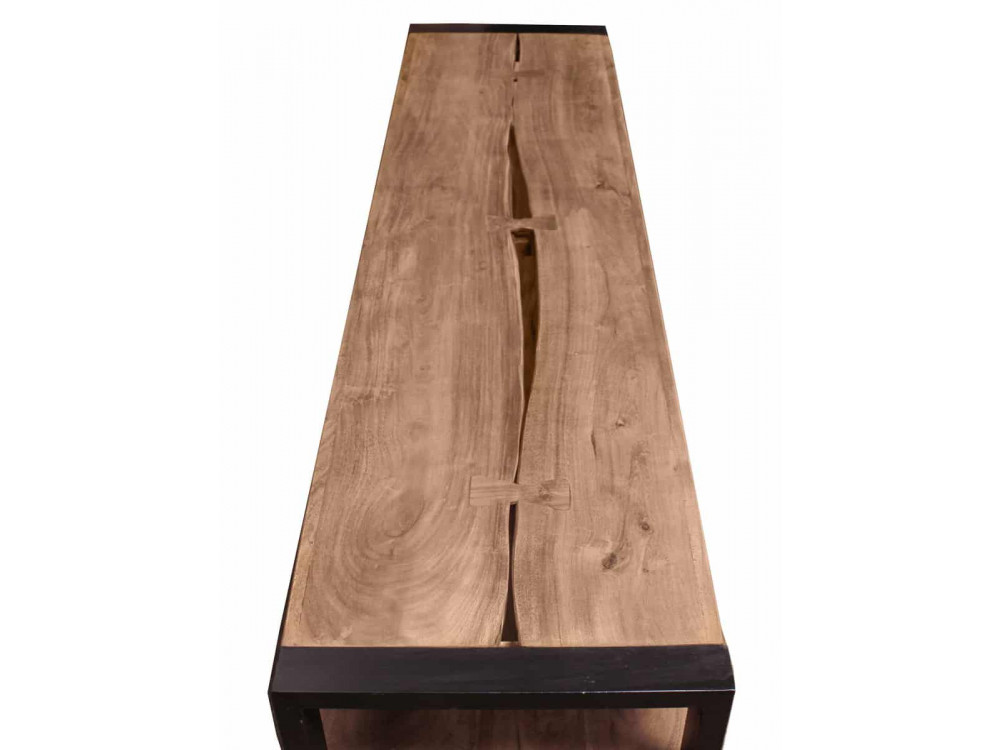 Lowboard  Modern Massivholz Metall Akazie Akazie natur