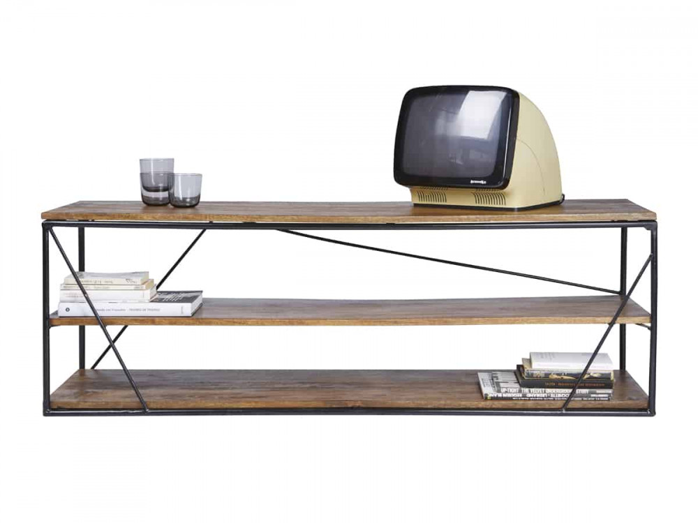 Lowboard Tom Tailor Modern Massivholz Metall Mango Braun