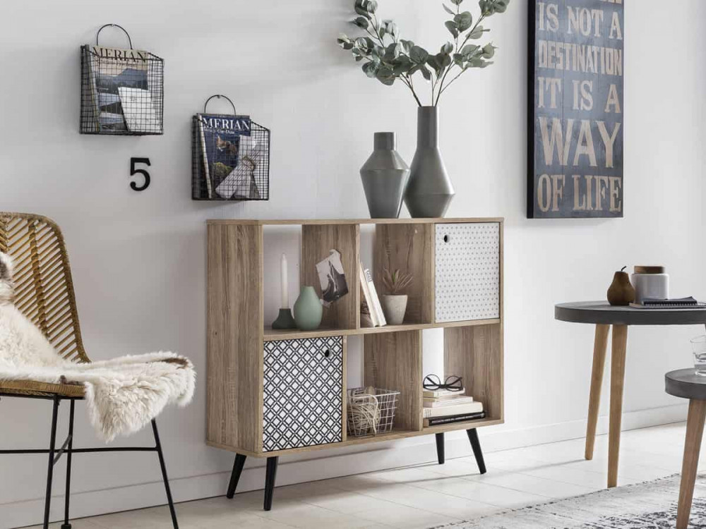 Sideboard Benton Modern MDF Metall Braun