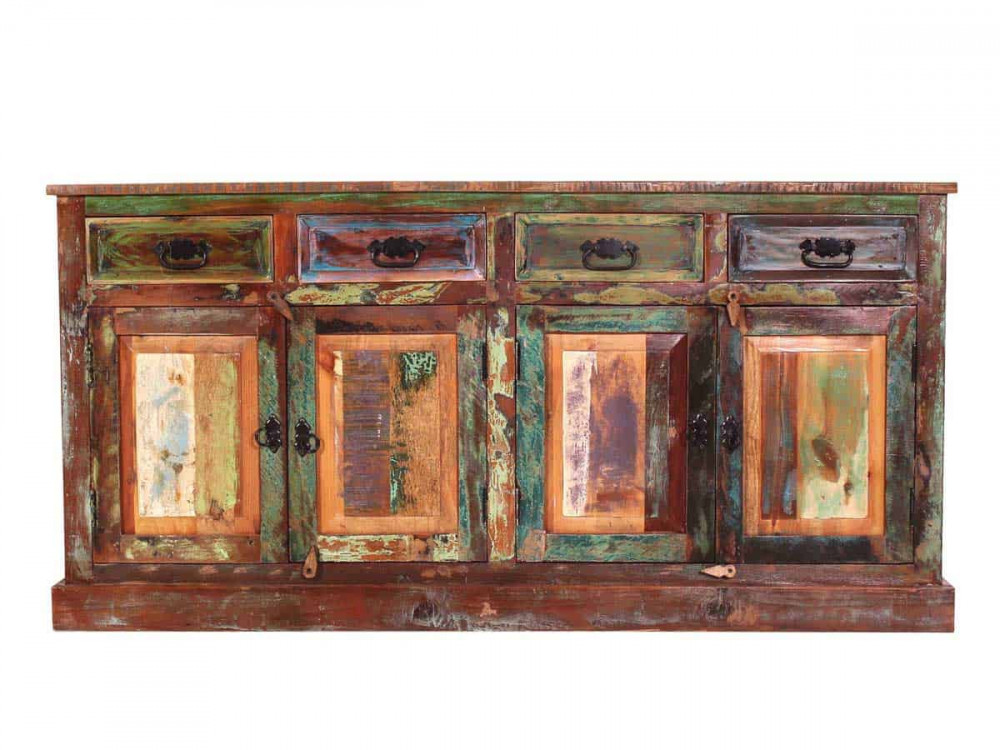 Sideboard  Shabby Chic Massivholz Recycletes Holz Braun