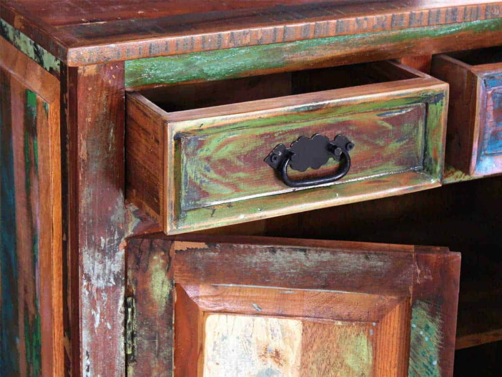 Sideboard  Shabby Chic Massivholz Recycletes Holz Braun