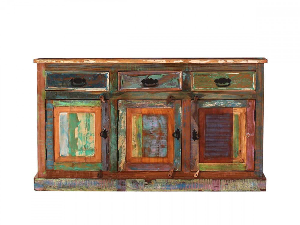 Sideboard  Shabby Chic Massivholz Recycletes Holz Braun