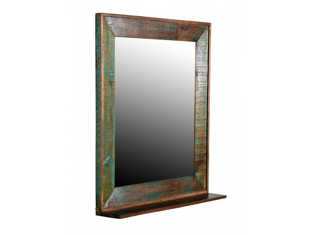 Spiegel  Shabby Chic Massivholz Recycletes Holz Braun