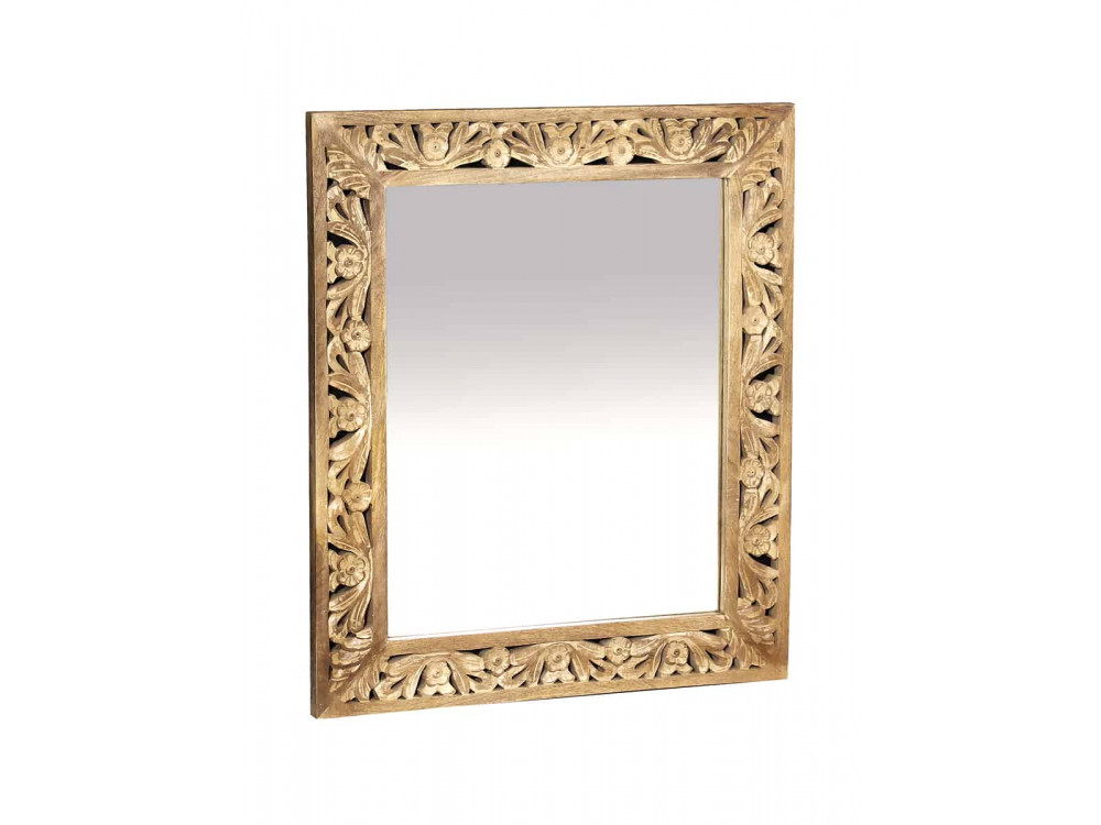 Spiegel Varanasi Modern Massivholz Mango Natur