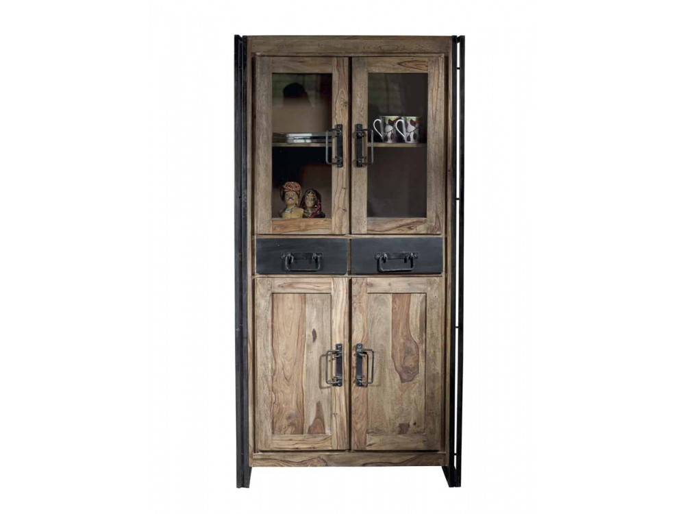 Vitrine Madras Modern Akazie Braun