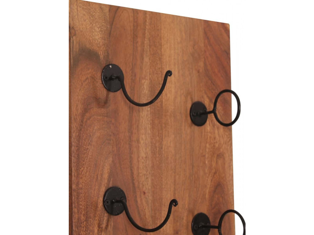 Weinregal Madras Modern Massivholz Metall Mango Braun