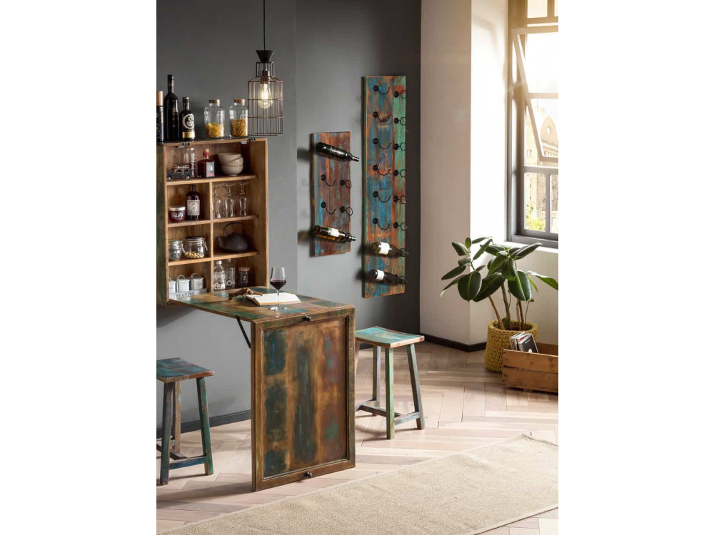 Weinregal  Shabby Chic Recycletes Holz Braun