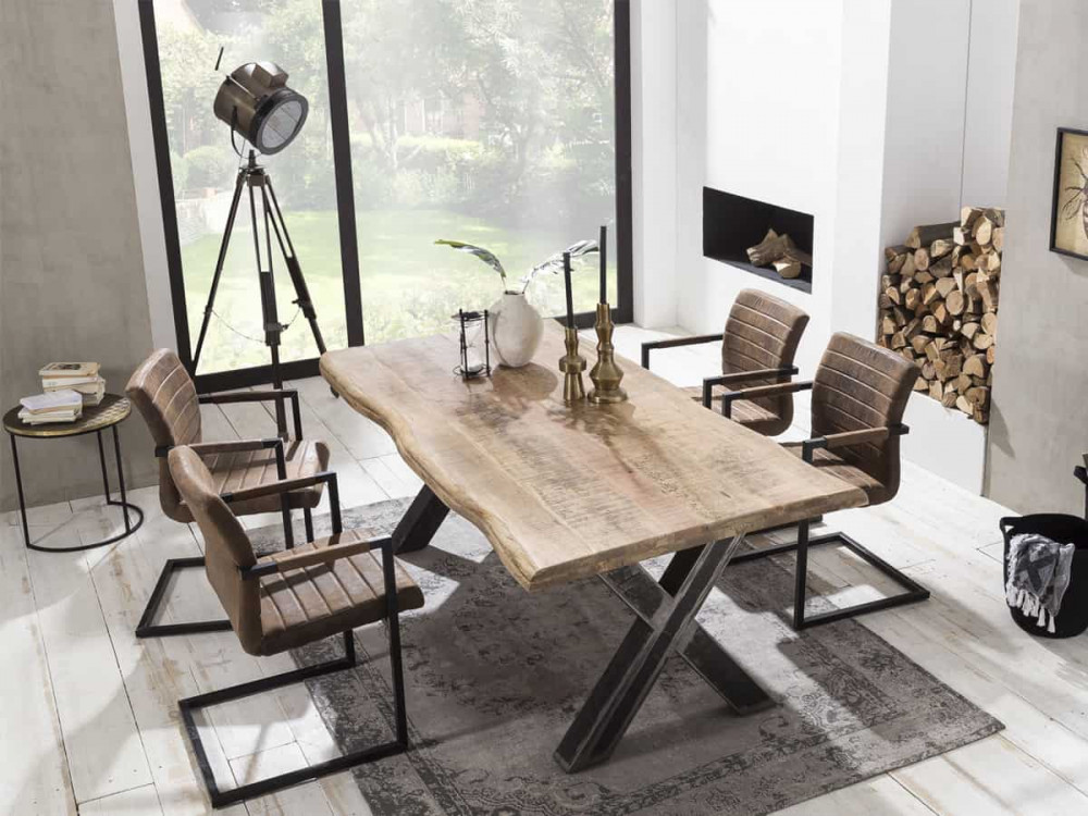 Esstisch Vanaja Modern Mango Dunkelbraun