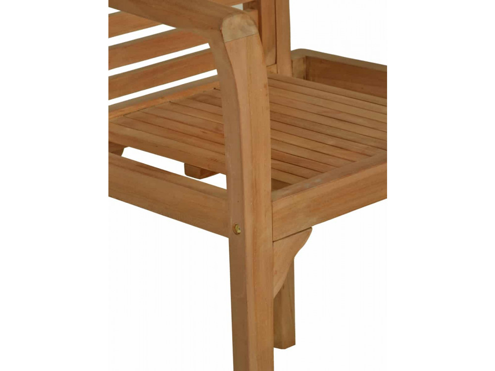 Gartenstuhl  Gartenmöbel Outdoor Modern Teak Honig