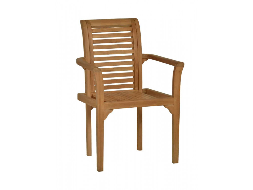 Gartenstuhl  Gartenmöbel Outdoor Modern Teak Honig