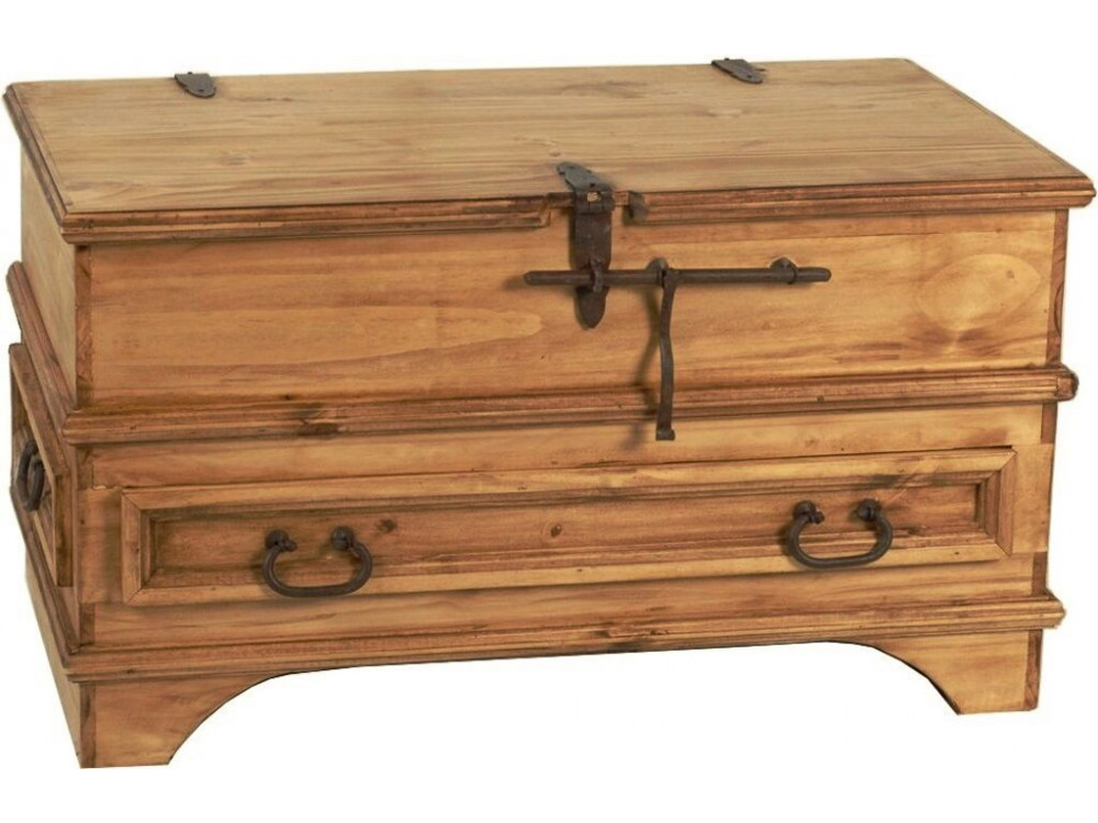 Truhe Mexico Möbel Landhaus Pinie Honig