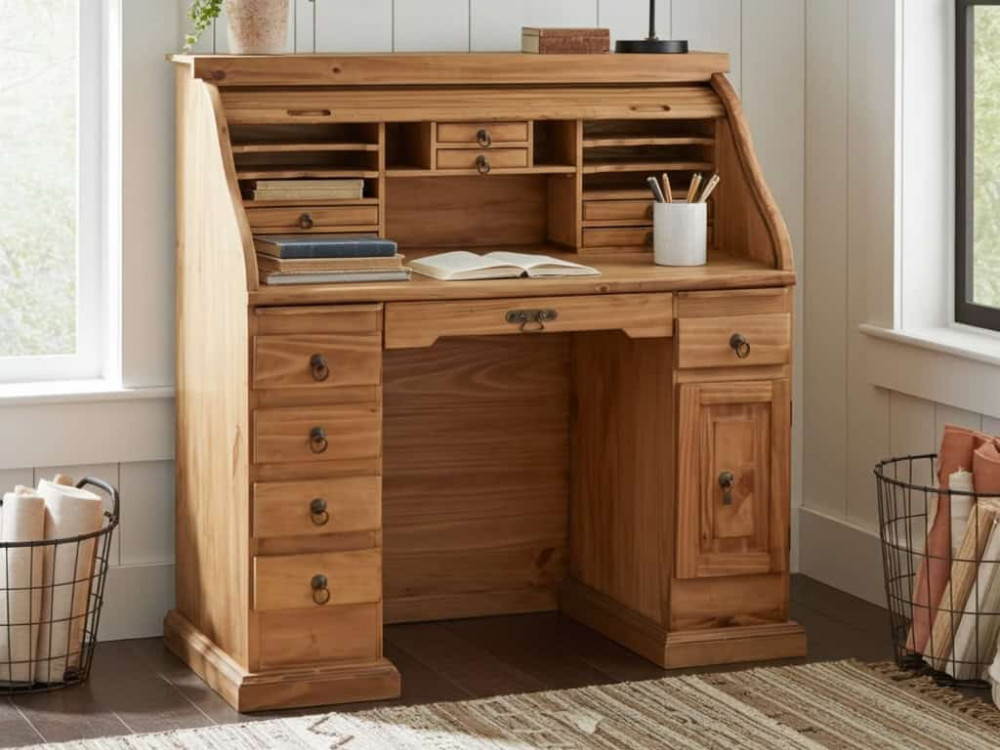 Sekretär Mexico Möbel Landhaus Massivholz Pinie Honig