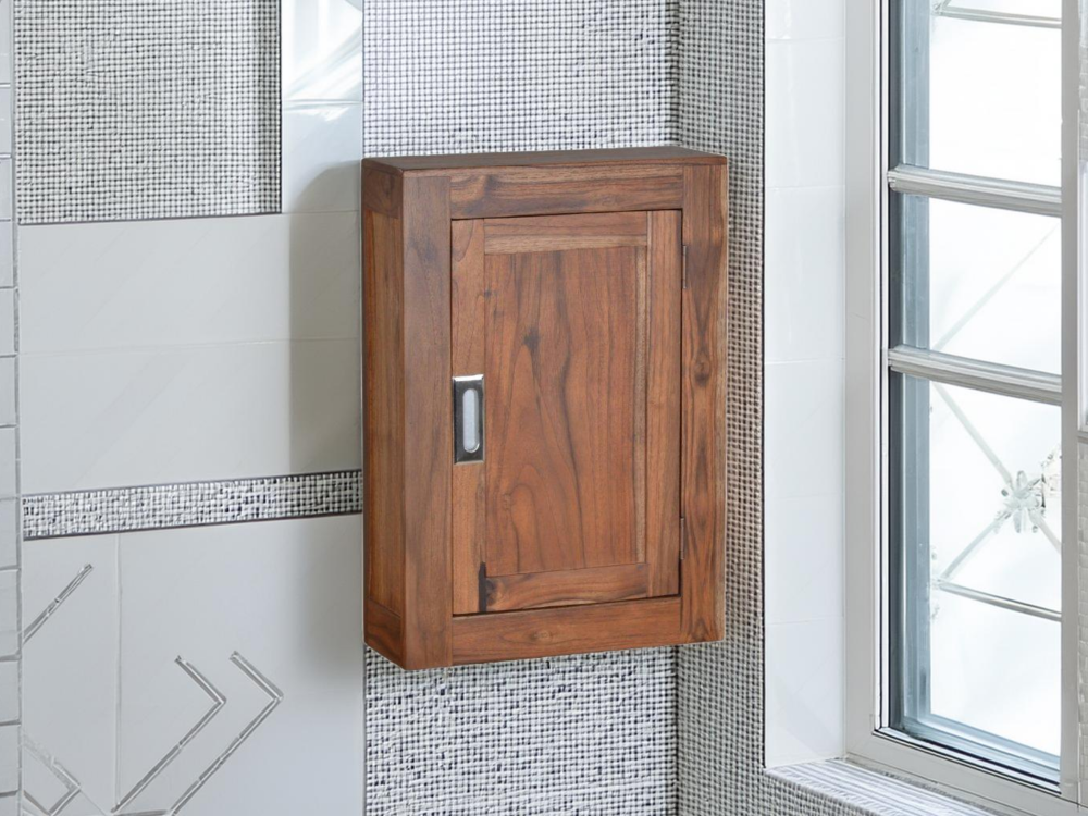 Hängeschrank Bhatang Modern Teak Braun