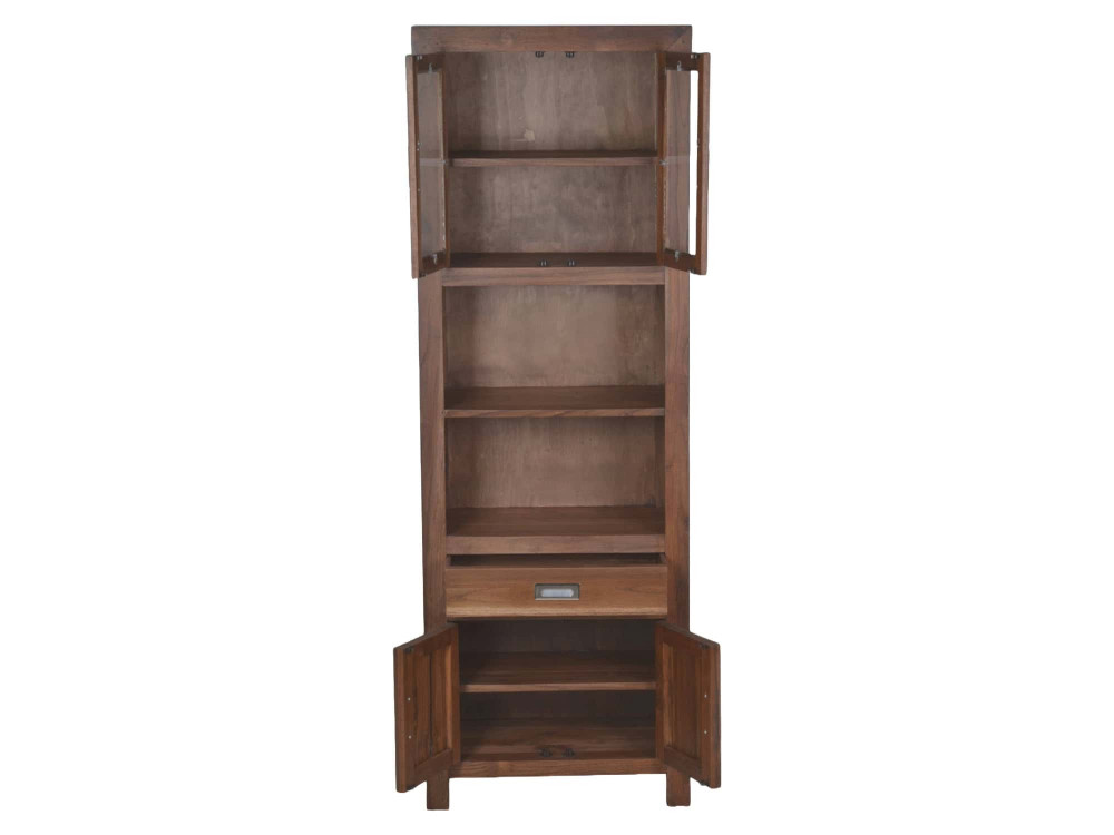 Hochschrank Bhatang Modern Teak Braun