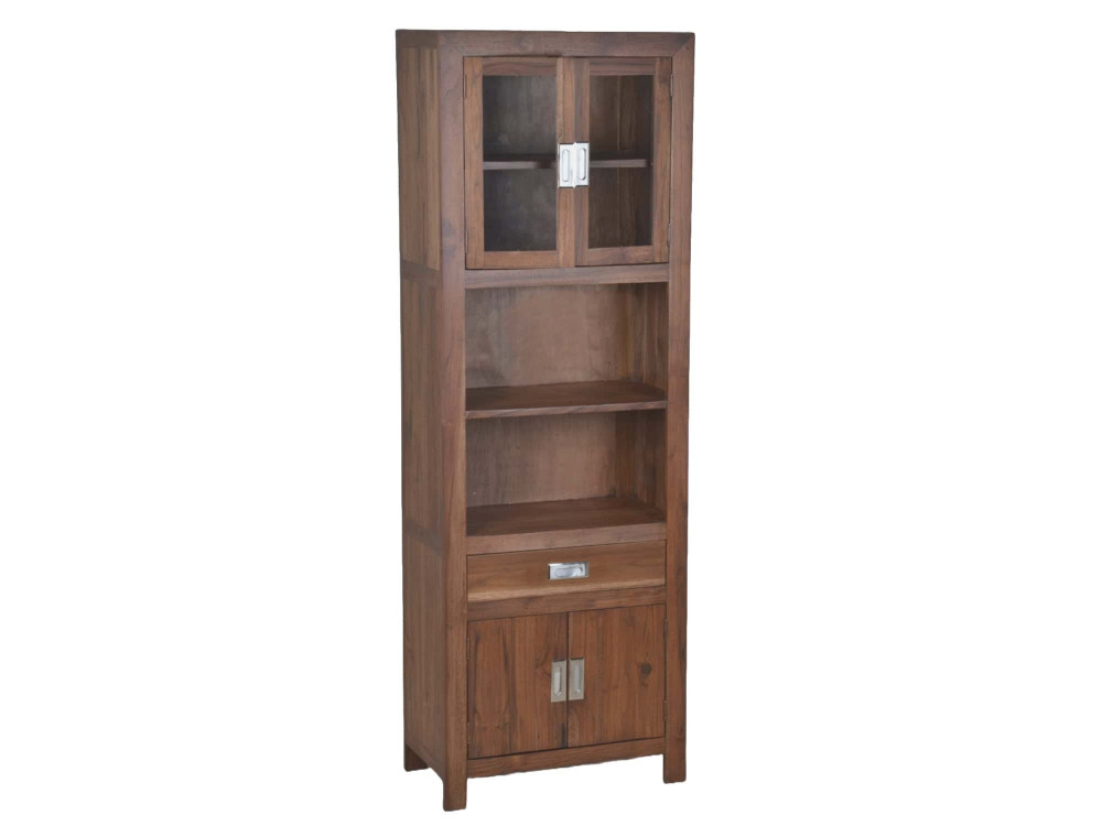 Hochschrank Bhatang Modern Teak Braun