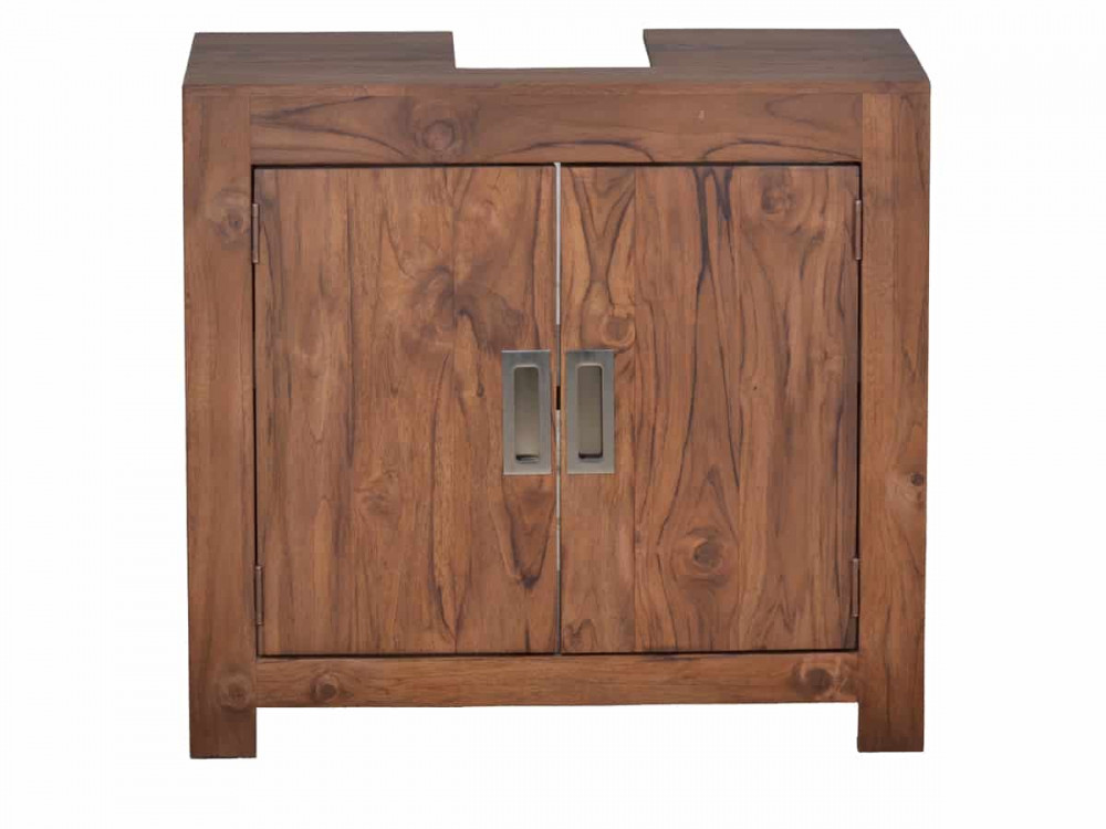 Waschbeckenunterschrank Bhatang Modern Teak Braun