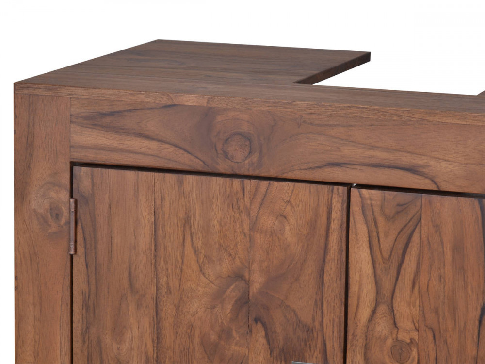 Waschbeckenunterschrank Bhatang Modern Teak Braun