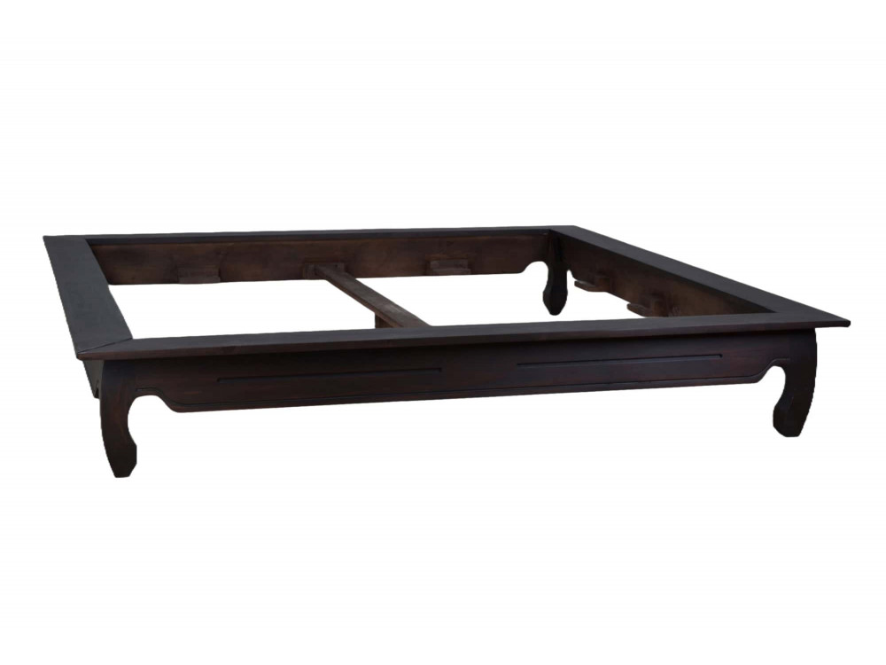 Bett Colombo Kolonialstil Massivholz Pinie Walnuss