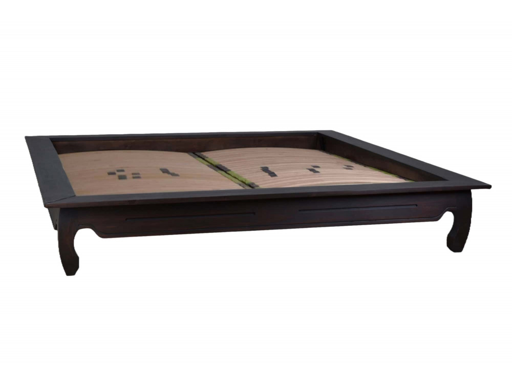 Bett Colombo Kolonialstil Massivholz Pinie Walnuss