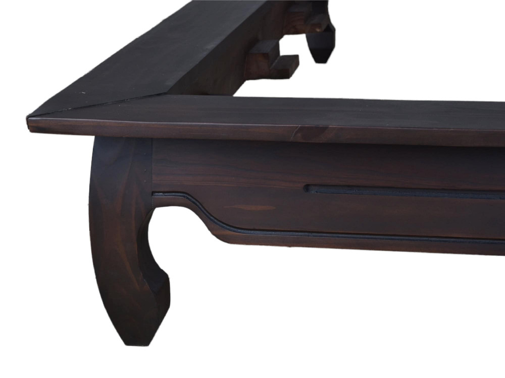 Bett Colombo Kolonialstil Massivholz Pinie Walnuss