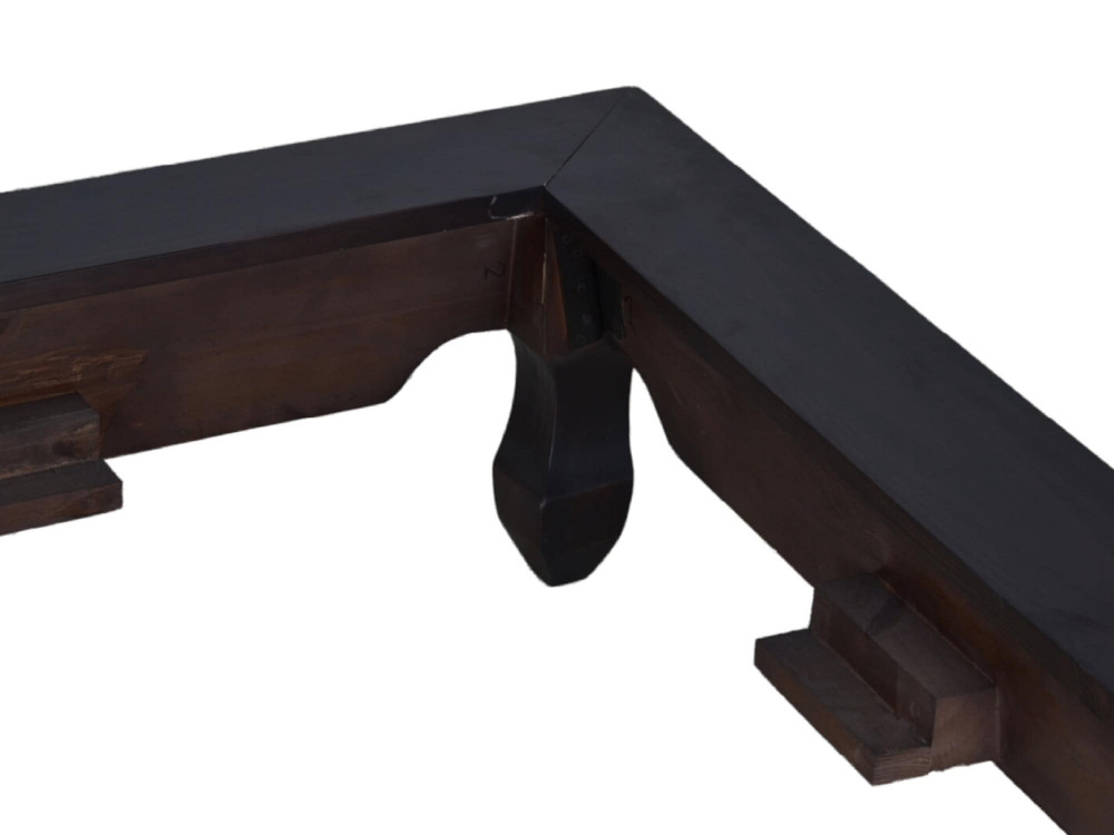 Bett Colombo Kolonialstil Massivholz Pinie Walnuss