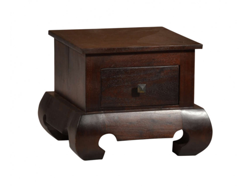 Nachttisch Colombo Kolonialstil Akazie Walnuss