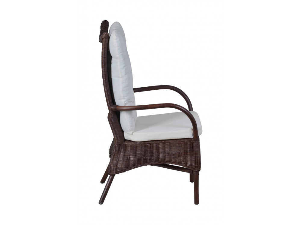 Rattan Armlehnstuhl 'Wanuta' Braun - 80152 | MiaMöbel