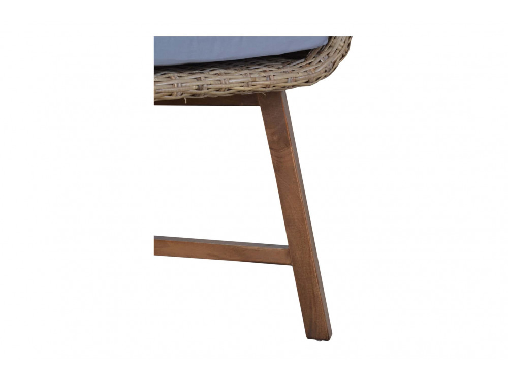 Armlehnstuhl  Modern Mahagoni Kubu-grau