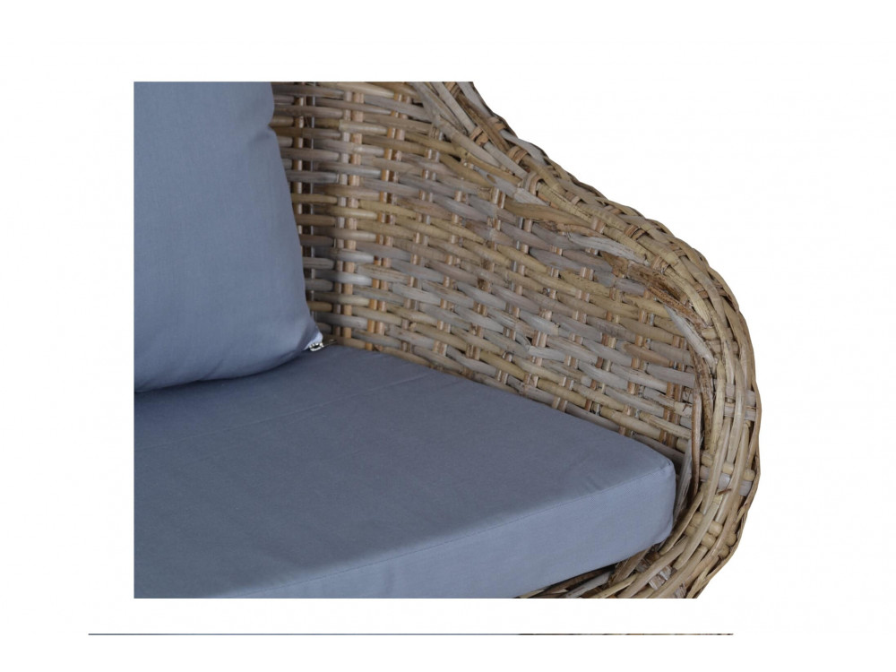 Armlehnstuhl  Modern Mahagoni Kubu-grau