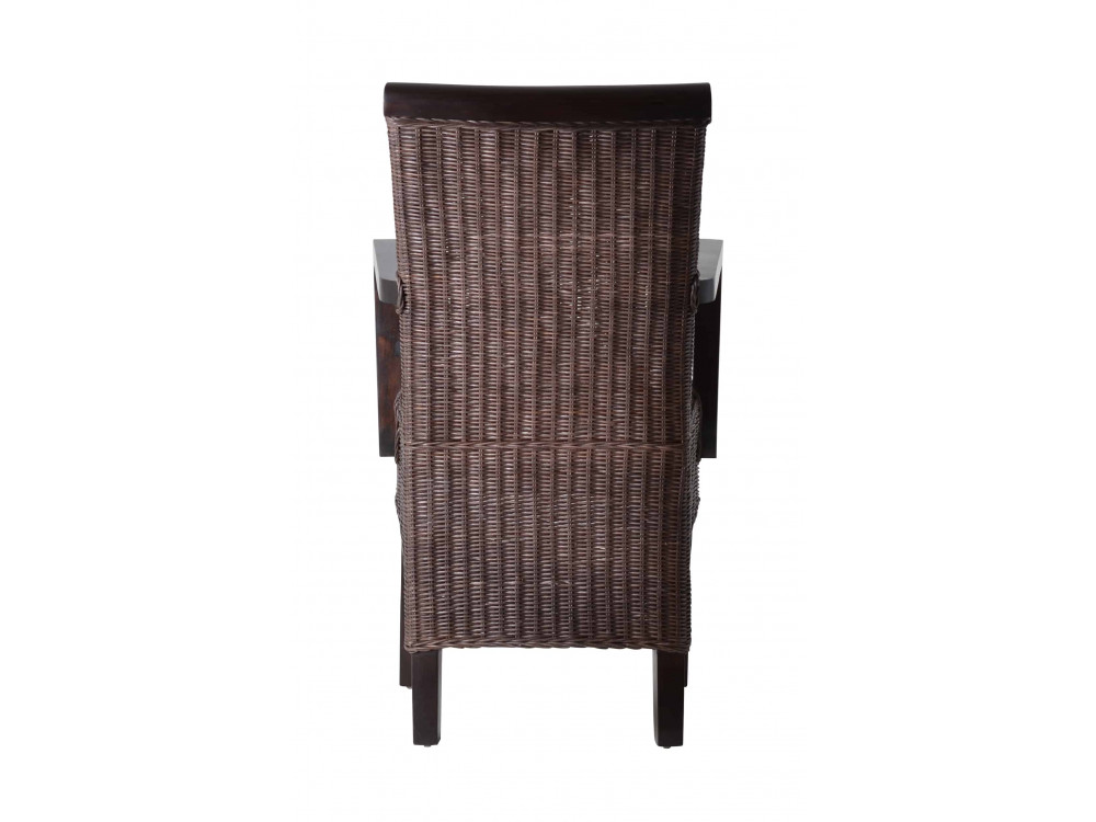 Armlehnstuhl Rattan Modern Mahagoni Braun