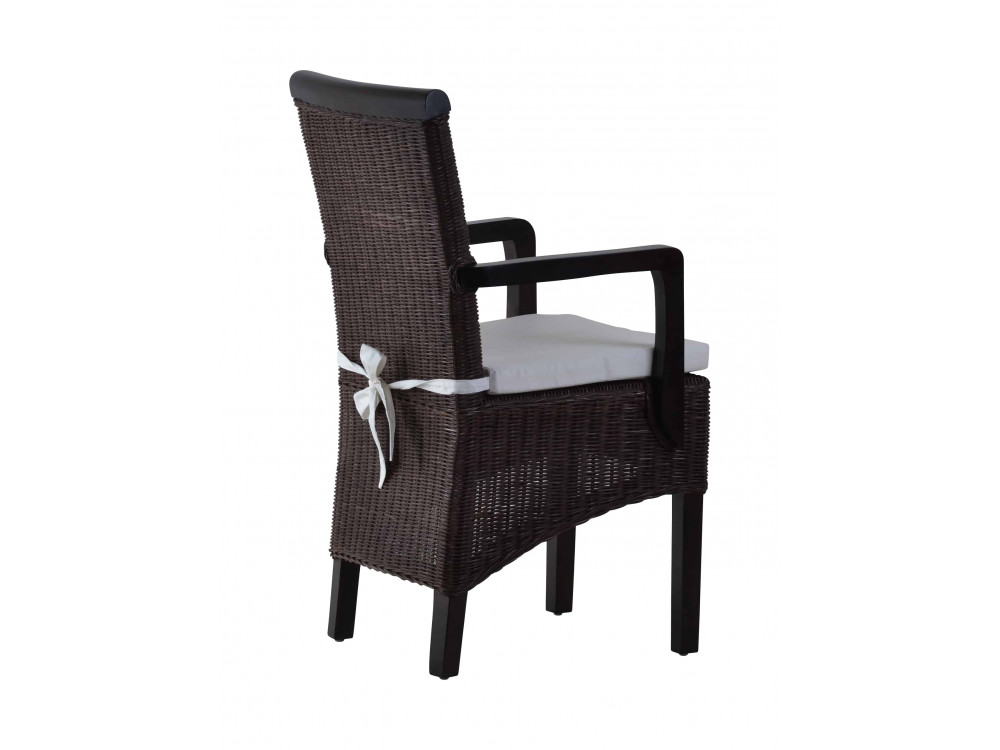 Armlehnstuhl Rattan Modern Mahagoni Braun