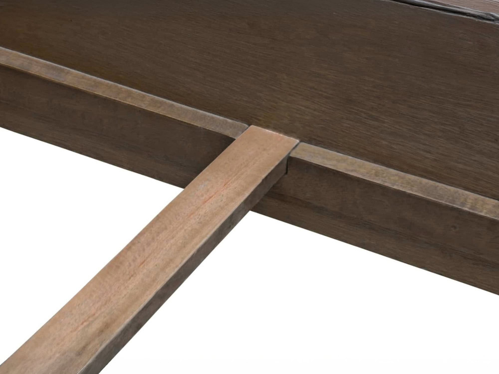 Bett  Modern Massivholz Rattan Mahagoni Kubu-grau