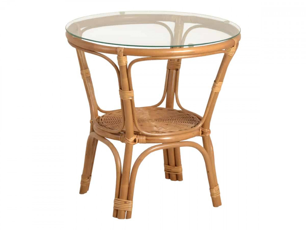 Couchtisch Rattan Landhaus Honig