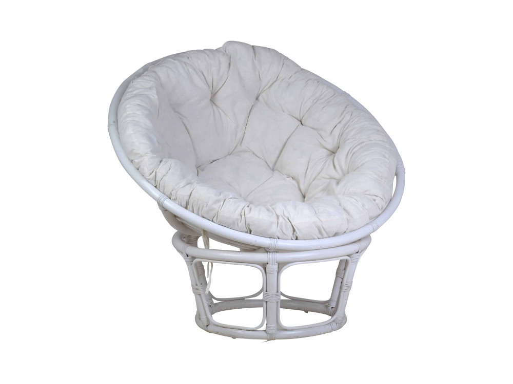 Sessel  Modern Rattan Weiß