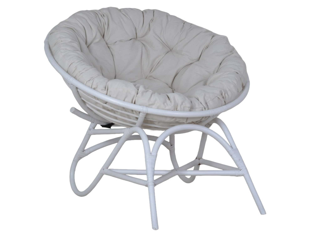 Sessel Rattan Landhaus Rattan Weiß