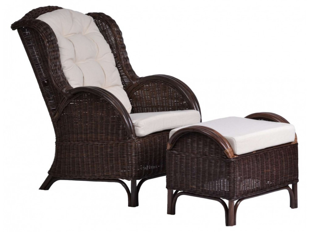 Sitzhocker  Landhaus Mahagoni Braun