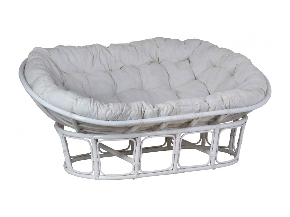 Sofa Rattan Modern Weiß