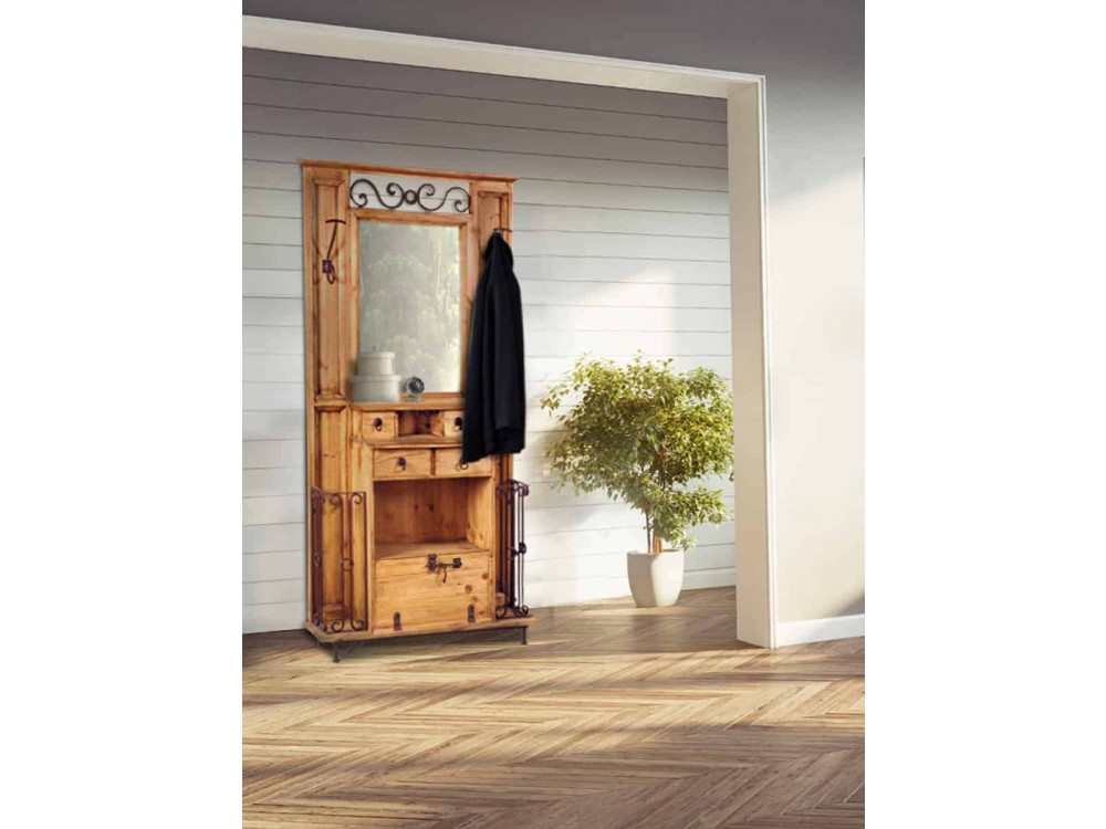 Garderobenschrank Mexico Möbel Landhaus Pinie Honig